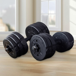 Набор 2 гантели по 12,5кг разборные(цемент/пластик), общий вес 25кг